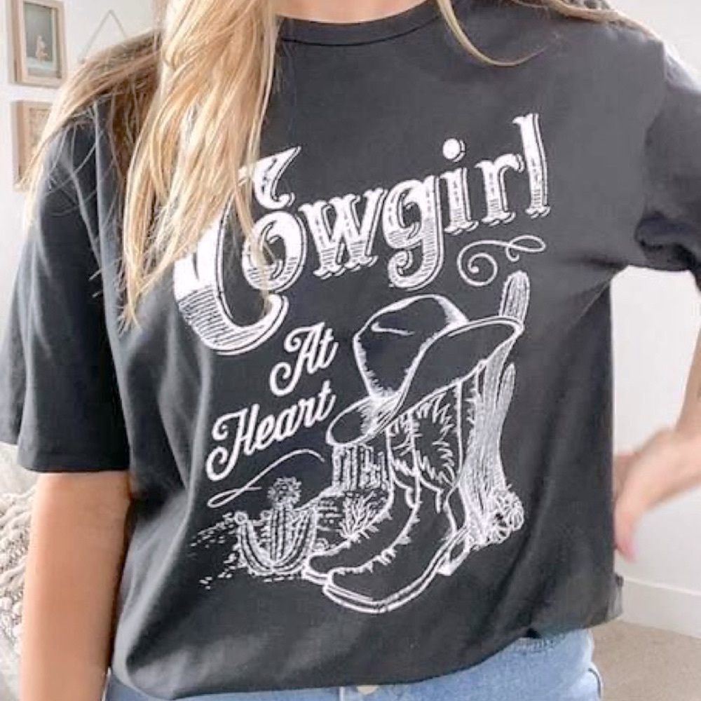 New Western  Cowgirl Graphic Tee